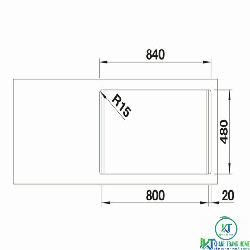 CHẬU RỬA CHÉN BÁT BLANCO LEMIS 8-IF CHROME - 7