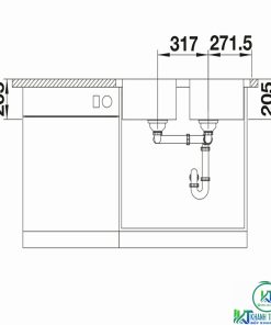 CHẬU RỬA CHÉN BÁT BLANCO LEMIS 8-IF CHROME - 20 CHẬU RỬA CHÉN BÁT BLANCO LEMIS 8-IF CHROME - 19