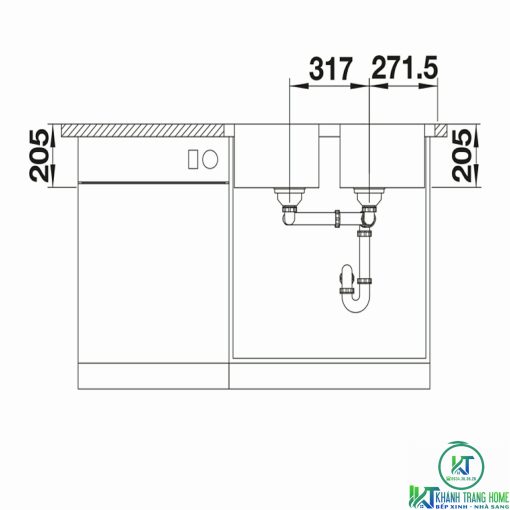 CHẬU RỬA CHÉN BÁT BLANCO LEMIS 8-IF CHROME - 9