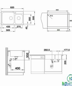 CHẬU RỬA CHÉN BÁT BLANCO LEMIS XL 8-IF - 9