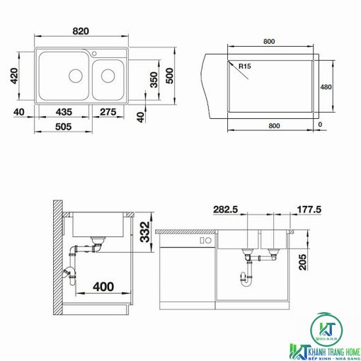 CHẬU RỬA CHÉN BÁT BLANCO LEMIS XL 8-IF - 5