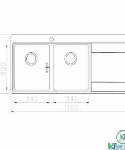 CHẬU RỬA CHÉN BÁT KONOX TOPMOUNT UNICO 11652 - 13