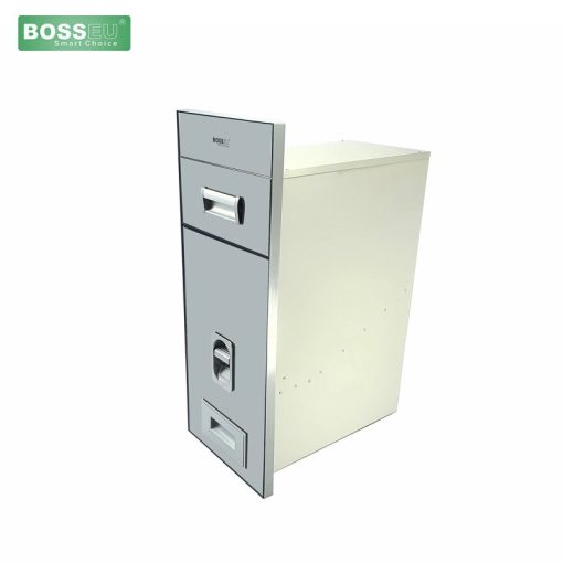 Thùng gạo mặt gương nút nhấn BOSSEU BS250Silver - 1