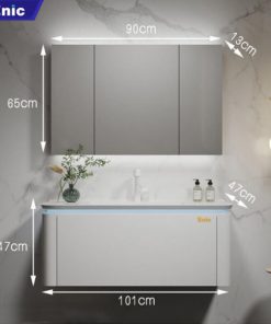 Bộ tủ phòng tắm cao cấp Enic BT - 100cm Gương Thông Minh