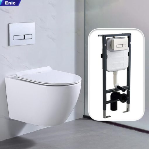 Bồn cầu treo tường Enic T55 tiêu chuẩn (Màu trắng) - 1