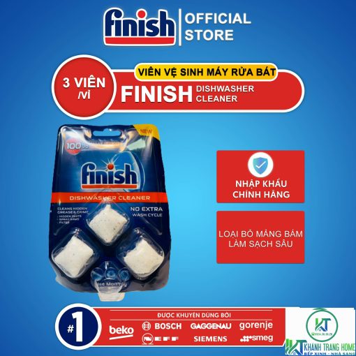 VỈ 3 VIÊN VỆ SINH MÁY RỬA BÁT FINISH CHÍNH HÃNG - 1