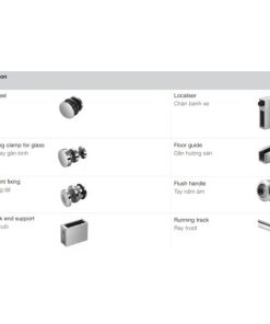 Trọn bộ cửa trượt phòng tắm Vuông – Ray 2000mm Hafele 981.71.101 - 10 Trọn bộ cửa trượt phòng tắm Vuông – Ray 2000mm Hafele 981.71.101 - 9