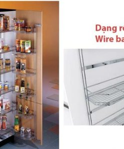 Rổ kéo 6 tầng rộng Kesseböhmer Hafele 600mm dạng rổ lưới 545.94.142