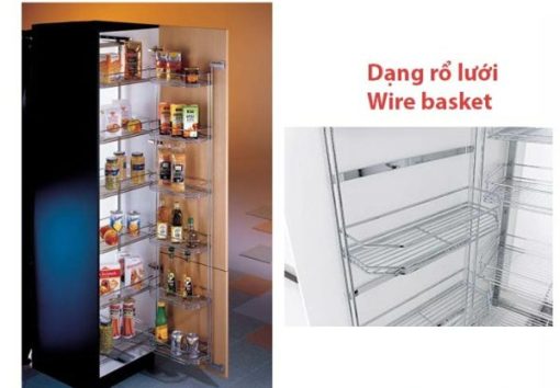 Rổ kéo 6 tầng rộng Kesseböhmer Hafele 600mm dạng rổ lưới 545.94.142 - 1
