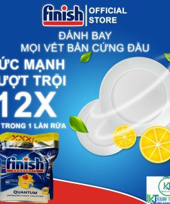 VIÊN RỬA CHÉN BÁT FINISH QUANTUM 60 VIÊN HƯƠNG CHANH CHÍNH HÃNG - 9
