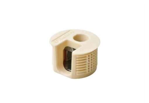 Vỏ nối Rafix 20 không vành cho lắp bằng mặt, nhựa, với cơ cấu siết màu be Hafele 263.50.405 - 1
