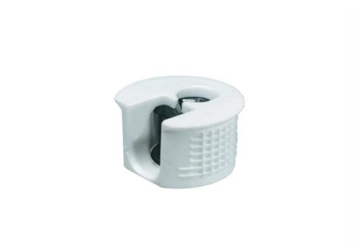 Vỏ nối Rafix 20 không vành cho lắp bằng mặt, nhựa, với cơ cấu siết màu trắng Hafele 263.50.705 - 1