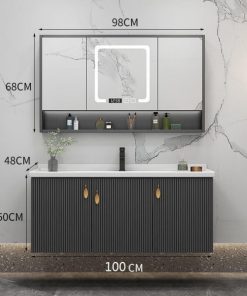 Bộ tủ phòng tắm cao cấp Enic LS - 100cm Gương Thông Minh