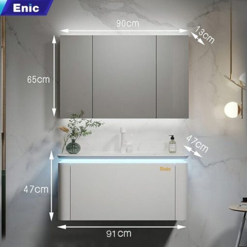 Bộ tủ phòng tắm cao cấp Enic BT - 90cm Gương Thông Minh - 1