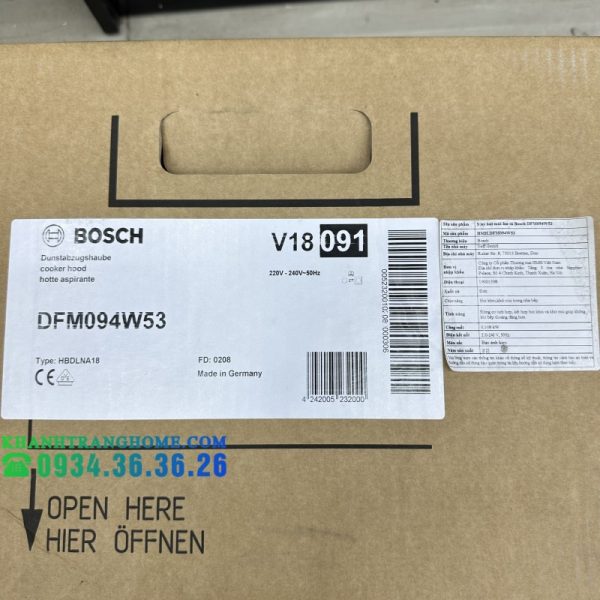 MÁY HÚT MÙI ÂM TỦ BOSCH DFM094W53 SERIE 2 NGANG 90CM - 9