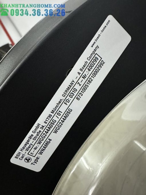 MÁY GIẶT BOSCH SERIE 6 WGG244A0SG I-DOS 9KG 1400RPM - 41