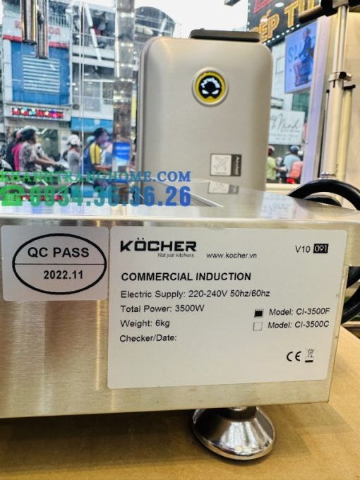 BẾP TỪ CÔNG NGHIỆP KOCHER CI-3500F - 17