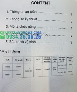 BẾP TỪ CÔNG NGHIỆP KOCHER CI-3500F - 109 BẾP TỪ CÔNG NGHIỆP KOCHER CI-3500F - 108