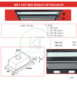 MÁY HÚT MÙI ÂM TỦ BOSCH DFT93CA61B NGANG 90CM - 14 MÁY HÚT MÙI ÂM TỦ BOSCH DFT93CA61B NGANG 90CM - 13