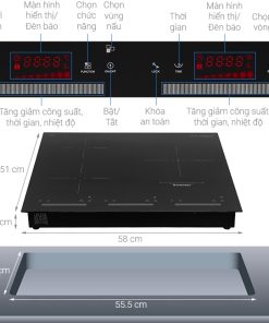 BẾP TỪ HỒNG NGOẠI BA VÙNG NẤU LẮP ÂM JUNGER CEJ-300-IIF