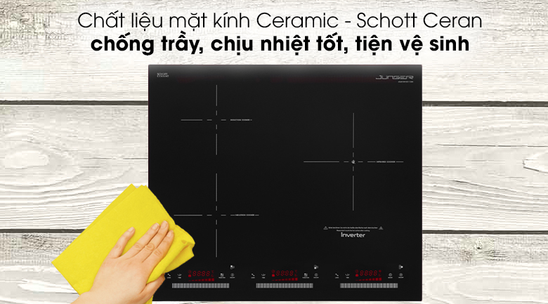 BẾP TỪ HỒNG NGOẠI BA VÙNG NẤU LẮP ÂM JUNGER CEJ-300-IIF