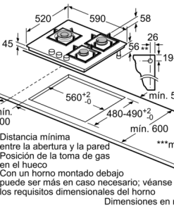 Bếp gas Bosch PPC6A6B20 series 6 - 96 Bếp gas Bosch PPC6A6B20 series 6 - 95