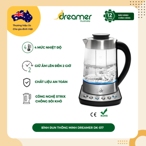 BÌNH ĐUN SIÊU TỐC THÔNG MINH DREAMER DK S17 - 1