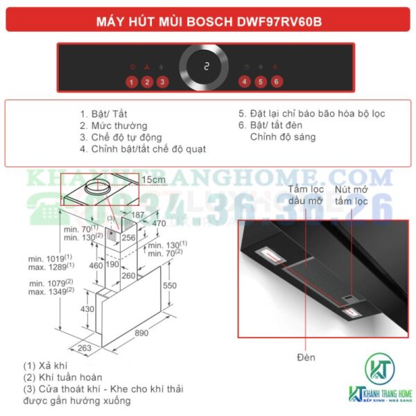 Máy hút mùi BOSCH HMH DWF97RV60B Serie 8 - 11