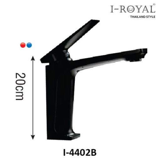 VÒI LAVABO NÓNG LẠNH ĐỒNG THAU MẠ ĐEN I-ROYAL I-4402B - 1