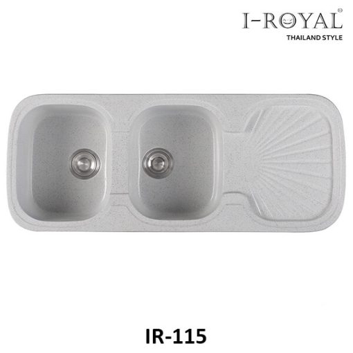 CHẬU RỬA CHÉN I-ROYAL 2 HỘC 1 CÁNH ĐÁ NHÂN TẠO IR-115 - 1