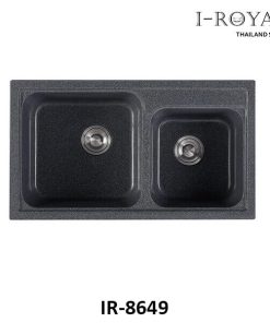 CHẬU RỬA CHÉN I-ROYAL 2 HỘC ĐÁ NHÂN TẠO IR-8649