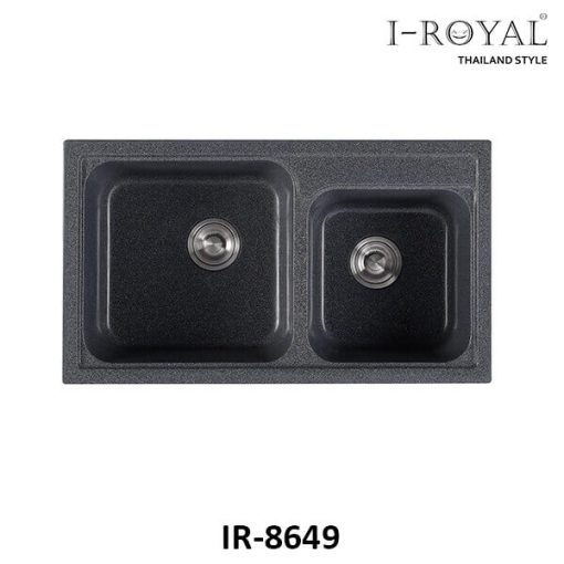 CHẬU RỬA CHÉN I-ROYAL 2 HỘC ĐÁ NHÂN TẠO IR-8649 - 1