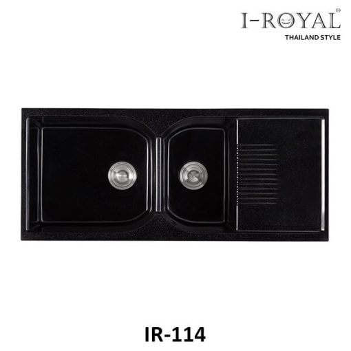 CHẬU RỬA CHÉN I-ROYAL 2 HỘC 1 CÁNH ĐÁ NHÂN TẠO IR-116 - 1