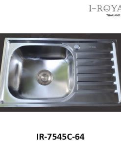CHẬU RỬA CHÉN I-ROYAL 7545 1 HỘC INOX 304 DẬP IR-7545C-64
