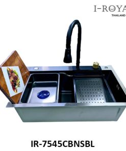 CHẬU RỬA CHÉN 7545 1 HỘC INOX MẠ NANO ĐEN IR-7545CBNSBL