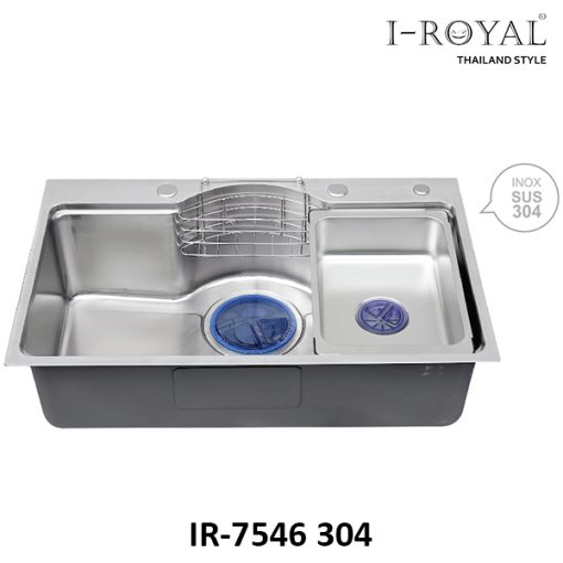 CHẬU RỬA CHÉN I-ROYAL 7546 1 HỘC INOX 304 ĐÚC IR-7546 304 - 1