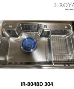CHẬU RỬA CHÉN I-ROYAL 8048 1 HỘC INOX 304 DẬP IR-8048D 304