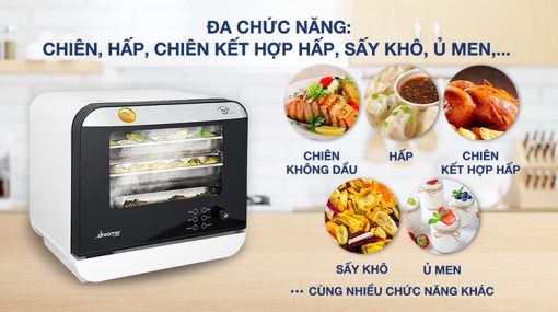 LÒ CHIÊN KHÔNG DẦU HƠI NƯỚC 18 LÍT DREAMER DKA SAF118W - 15