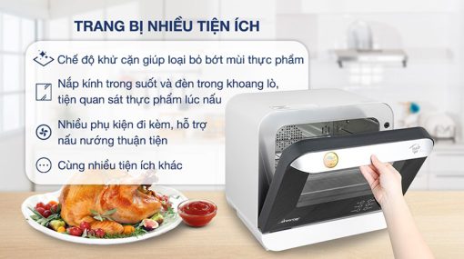LÒ CHIÊN KHÔNG DẦU HƠI NƯỚC 18 LÍT DREAMER DKA SAF118W - 5