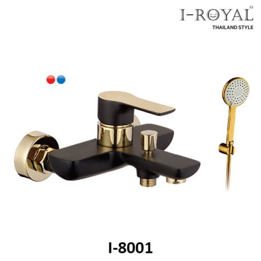SEN TẮM CẦM TAY ĐỒNG MẠ TĨNH ĐIỆN ĐEN I-ROYAL I-8001 - 1