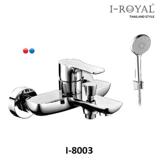 SEN TẮM CẦM TAY NÓNG LẠNH ĐỒNG THAU MẠ CROME I-ROYAL I-8003 - 1