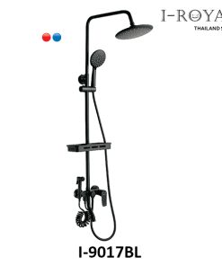 SEN TẮM ĐỨNG NÓNG LẠNH ĐỒNG THAU MẠ TĨNH ĐIỆN ĐEN I-ROYAL I-̣9017BL