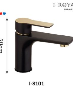 VÒI LAVABO NÓNG LẠNH ĐỒNG MẠ TĨNH ĐIỆN ĐEN I-ROYAL I-8101
