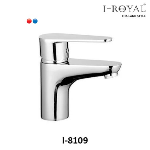 VÒI LAVABO NÓNG LẠNH ĐỒNG THAU MẠ CROME I-ROYAL I-8109 - 1