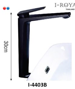 VÒI LAVABO NÓNG LẠNH ĐỒNG THAU MẠ ĐEN I-ROYAL I-4403B