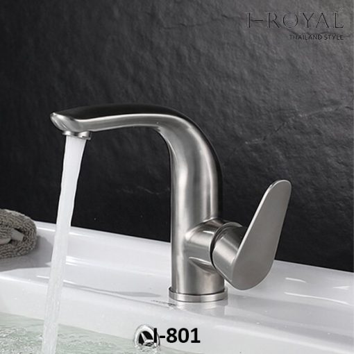 VÒI LAVABO NÓNG LẠNH INOX 304 I-ROYAL I-801 - 1