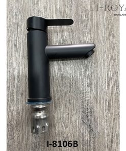 VÒI LAVABO TRÒN NL INOX SƠN TĨNH ĐIỆN ĐEN I-ROYAL I-8106B