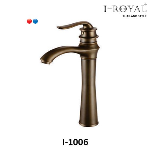 VÒI LAVABO NÓNG LẠNH MẠ ĐỒNG CỔ ĐIỂN I-ROYAL I-1006 - 1
