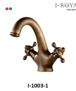 VÒI LAVABO NÓNG LẠNH MẠ ĐỒNG I-ROYAL I-1003-1