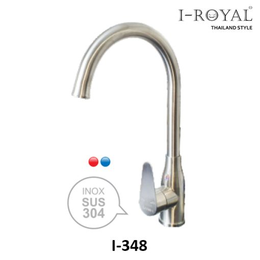 VÒI RỬA CHÉN BÁT NÓNG LẠNH INOX 304 I-ROYAL I-348 - 1